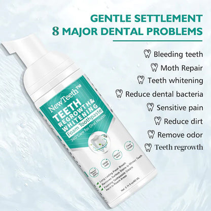 NewTeeth™ Pianka do pasty do zębów, usuwanie kamienia nazębnego, wybielanie zębów, leczenie owrzodzeń jamy ustnej, usuwanie nieświeżego oddechu, zapobieganie i leczenie próchnicy, regeneracja zębów